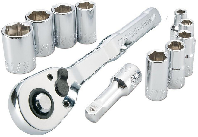 CRAFTSMAN 기계 공구 세트 SAE 0.6cm(1/4인치) 드라이브 11피스 (CMMT34870), CRAFTSMAN 기계 공구 세트, SAE, 0.6cm