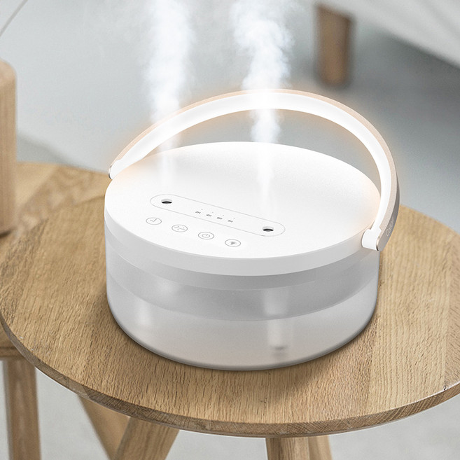 브리츠 듀얼 분수구 앤 나이트램프 가습기, BZ-H7, 화이트