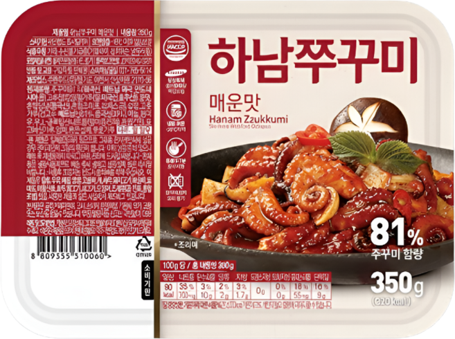 하남쭈꾸미 350g 매운맛 1팩, 1개