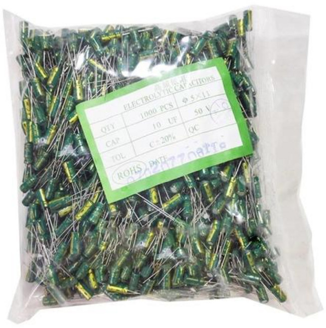 캐패시터 세트 500PCS 1000PCS 콘덴서 키트 전자부품 DIY 다양한 용량 고주파 저 ESR 알루미늄 100UF 220UF 330UF 470UF 680UF 1000UF 22, [23] 25V470UF 500PCS