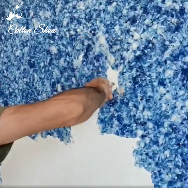 코튼쇼 목화솜 바르는 섬유 벽지 셀프 도배 친환경 인테리어 실내 마감용 신소재 페인트 대체, 아이보리_E04