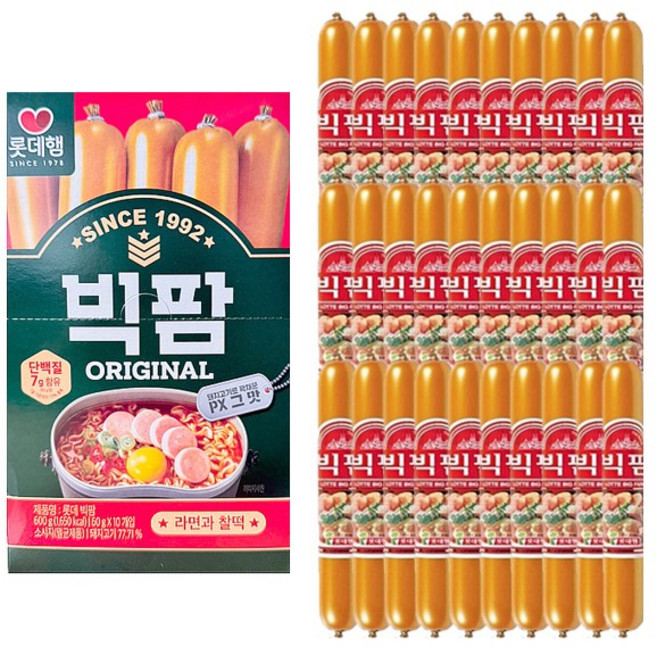롯데 키스틱 빅팜 오리지널 60g x 30개 / 간식 소시지