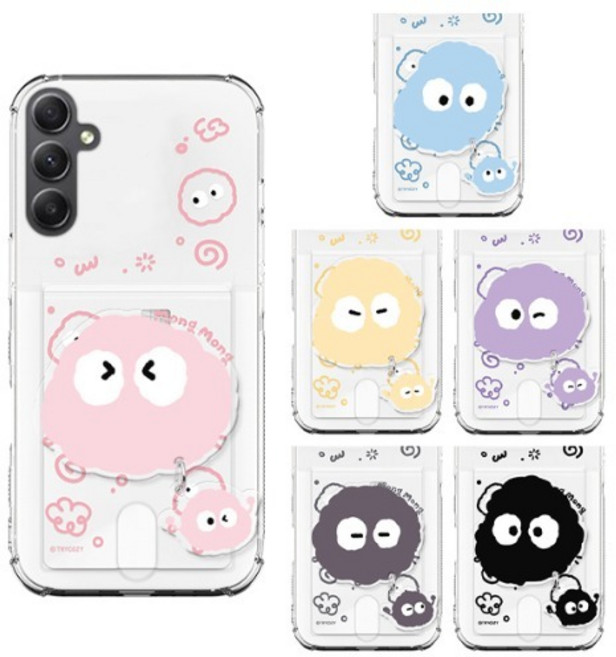 갤럭시A16 (A165) 키즈폰 효도폰 몽몽 두들 무빙 아크릴 스마트톡 투명 에어쿠션 카드 젤리 케이스