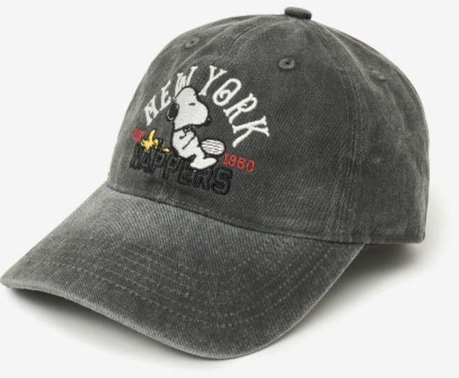 매장정품 브이투 VTWO 뉴욕 스누피 피그먼트 워시드 볼캡 (CHARCOAL) 5009371437 177250