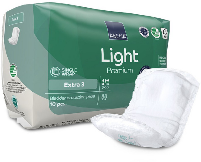 아베나 성인용기저귀 라이트 패드 여성용 엑스트라(10매/팩) 요실금패드, 5팩, 엑스트라