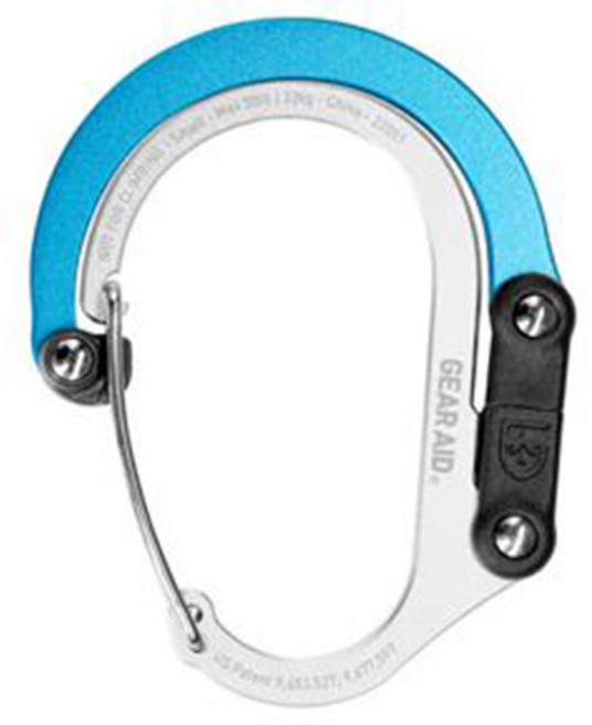 GEAR AID 기어에이트 히어로클립 HEROCLIP 360도 회전 후크 카라비너 캠핑 클립 수납 걸이 고리 포켓훅, 1개, Blue Steel