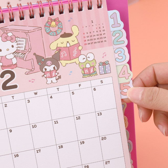 산리오캐릭터즈 2026 인덱스 탁상 달력 스케줄러 업무용 산리오문구 캘린더