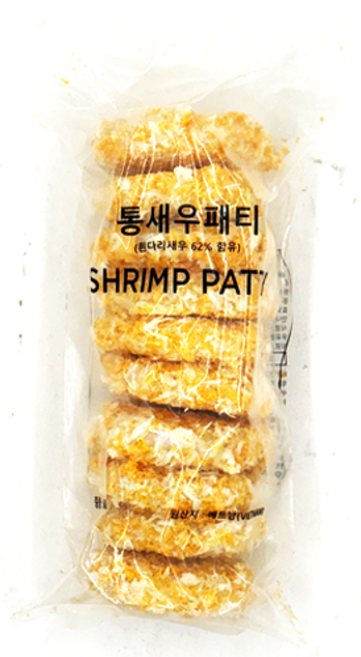 통살 새우패티 새우까스 (60gX10개입) 새우함량 62%, 10개, 600g