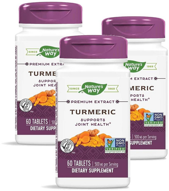 네이처스웨이 터메릭 추출물 Nature's Way Turmeric Extract, 3개, 60정