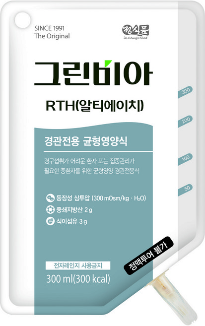 그린비아 RTH 300ml x 20팩 피딩줄 포함, 단품