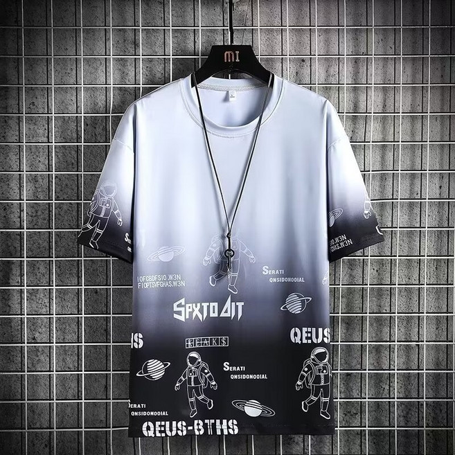 冰絲短袖T恤 大尺碼M-8XL 男女款透氣速乾上衣, 灰色244,3XL