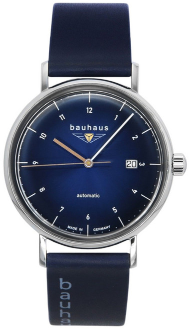 [Casio] 바우하우스 가죽 스트랩 다크 블루 다이얼 오토매틱 21523 남성용 시계