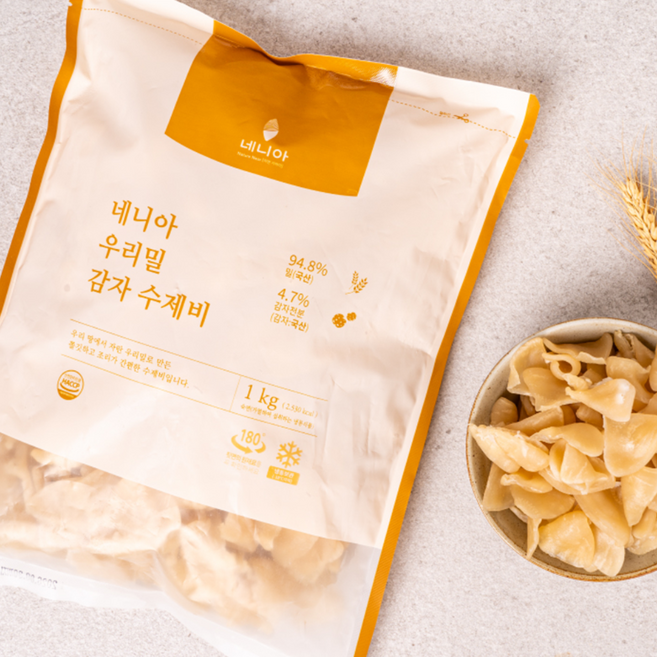 네니아 우리밀 감자 수제비 (냉동), 1개, 1kg
