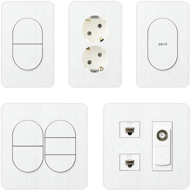 진흥전기 J시리즈 무로고 퓨어 전등 스위치 콘센트 로고무 전기 1구 2구 3구 3로 방우, 1개