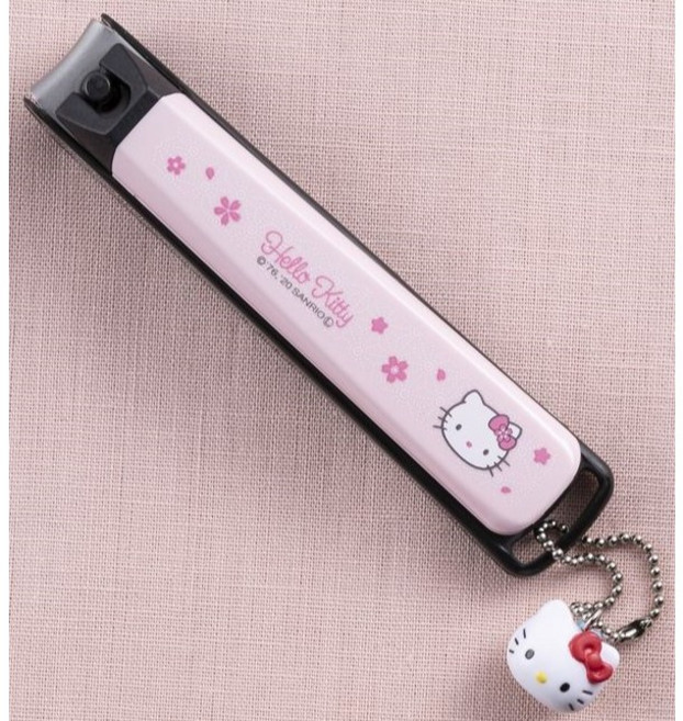 카이 KAI 일본풍 헬로키티 손톱깍이 중사이즈 M 마스코트 부착, 1개, 1. KK-2533 벚꽃