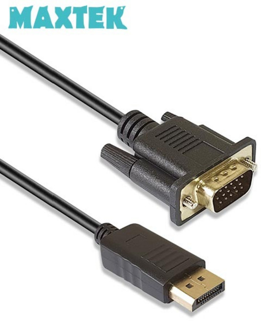 맥스텍 MT150 DP to VGA 케이블 1.8M, 1개