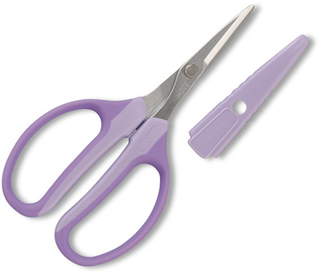 일본 아루스 크롬 쵸키가위 160mm 원예 조경 수공예 공작 가위, 보라, 1개