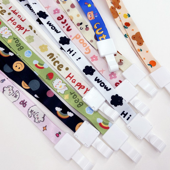 사원증목걸이줄 사원증목걸이 사원증 간호사 릴홀더 이름표목걸이줄 캐릭터명찰목걸이, 1개, 2.나이스굿