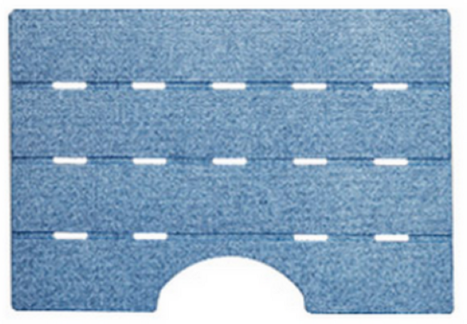 롯데이라이프 웰빙 욕실발판 중, Blue, 1개