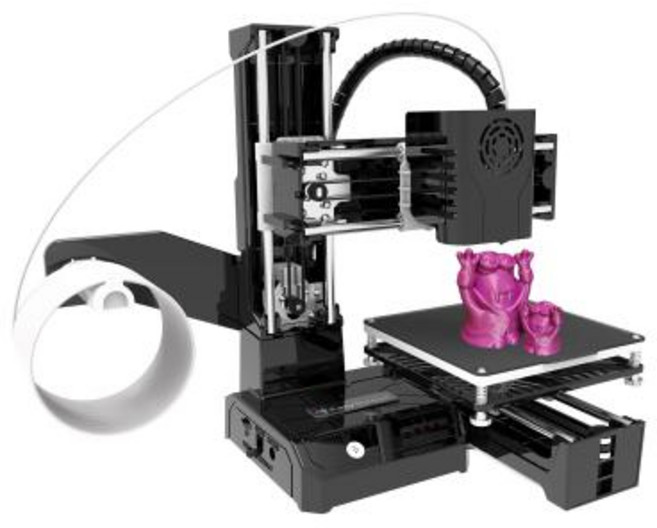 EasyThreed K9 미니 3D 프린터 사용하기 쉬운 보급형 선물용 3D 프린터 FDM TPU PLA 필라멘트 1.75mm 검정색, 1) Black  미국