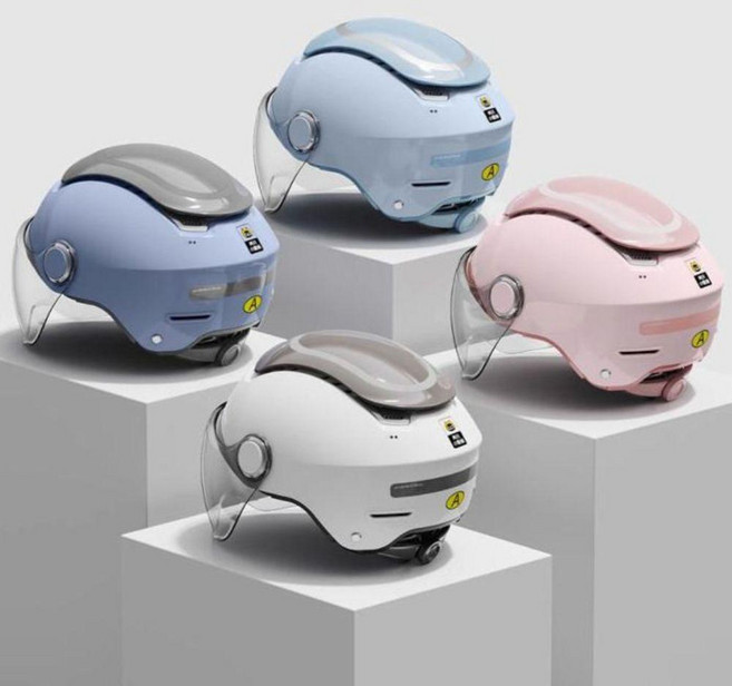 에어컨 헬멧 라이딩 하이바 쿨링 여름 팬 배달 오토바이 달그림자, D.쿨라이트그레이