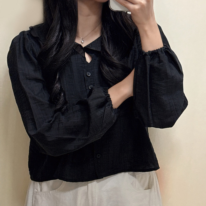 가영 여성 프릴 봄 블라우스 상의