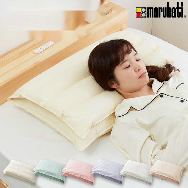 마루하치 마코토 일본 호텔 워셔블 접이식 베개, 블루, 1개