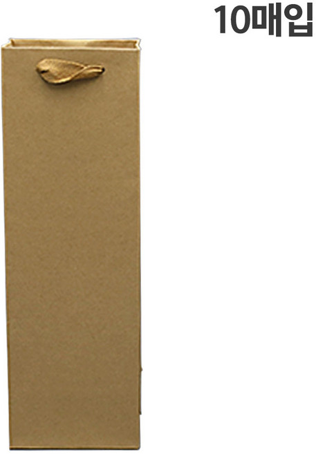 세모쇼핑백 와인쇼핑백 와인백 와인포장백 무지쇼핑백 종이백 종이가방, @10매입@, 크라프트