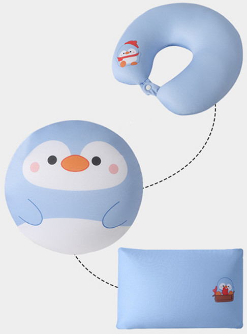 치프몰 3단 변신 목베개 인형 쿠션