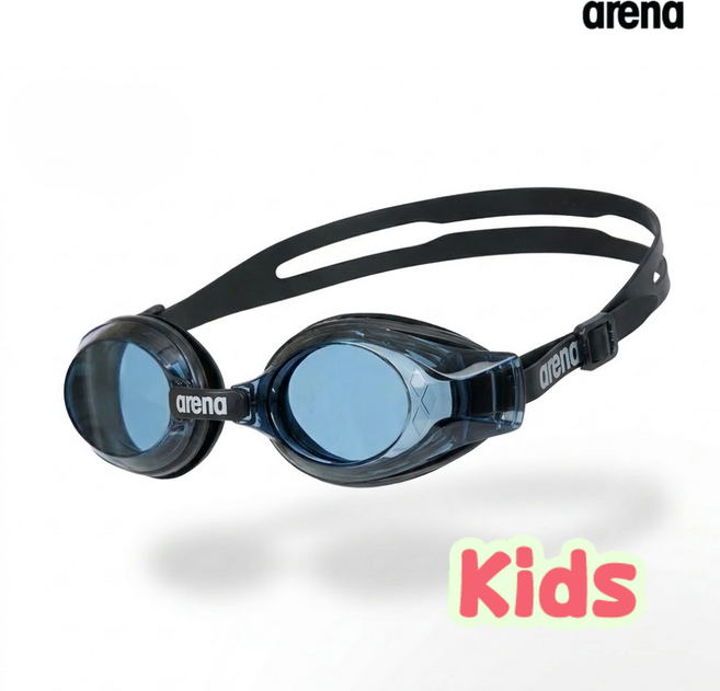 아레나 어린이 수경 아동 물안경 초등, 1개, 블랙