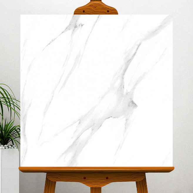 ELSECHO 800X800mm PVC붙이는 데코타일 접착식 정사각 장판 셀프시공 대리석 모방 바닥 스티커, 24개, GDBA01