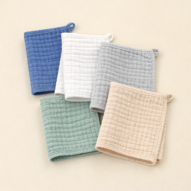 매터앤미터 6중 거즈행주 면행주 키친크로스 주방행주 5장 세트, 1세트