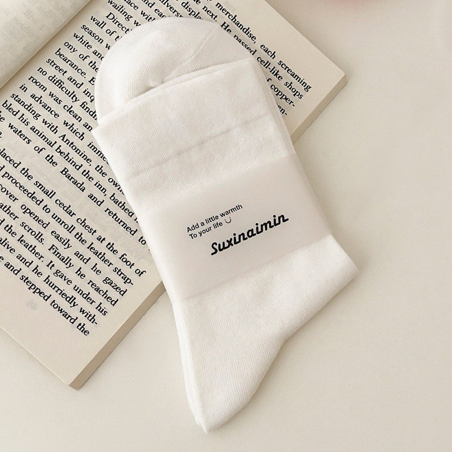 suxinaimin 少女溫柔色系 中筒襪 純色襪子 D96007