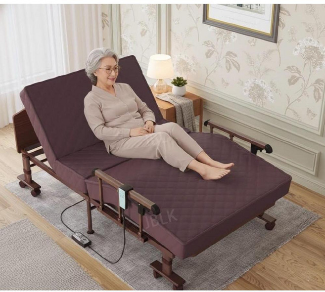 슬리브릭 편안한 모션베드 스마트 전동 리클라이너 침대, H. 45cm 높이 브라운 코코넛야자