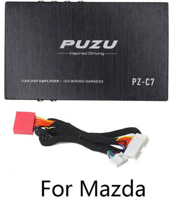 DAC앰프 헤드폰 엠프 PUZU PZC7 배선 하네스 4X150W 자동차 DSP 증폭기 라디오 사운드 업그레이드 현대 호환 폭스 바겐 용 디지털 오디오 신호 프로세서, For Mazda, 3) For Mazda, 1개