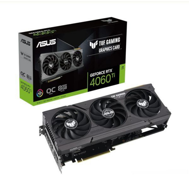 ASUS TUF 게이밍 GeForce RTX™ 4060 Ti OC Edition 그래픽 카드PCIE 4.0 8GB GDDR6 DLSS 3 HDMI 2.1a DisplayPort, TUF Gaming_RTX4060TI|OC|8G, 1개