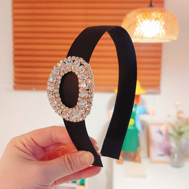 하이퀄리티 클래식원형 고급 스톤 큐빅 백화점 머리띠