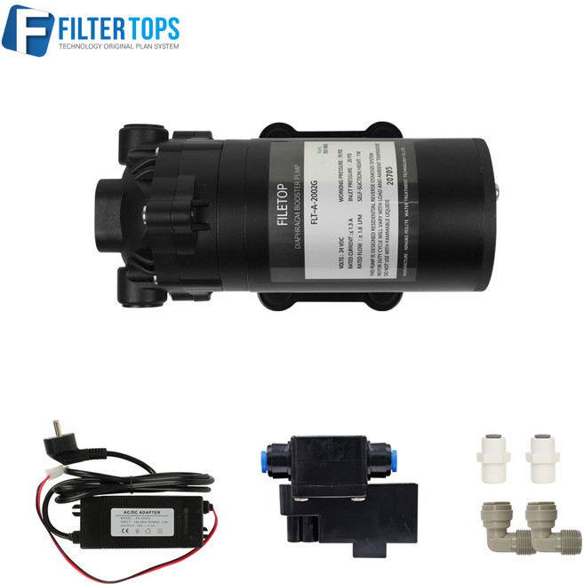 FLT-200G 정수기용 부스터 펌프 단품/세트 DC24V 모터펌프 아답터 압력센서, 03_펌프+아답터+압력센서 세트, 1개