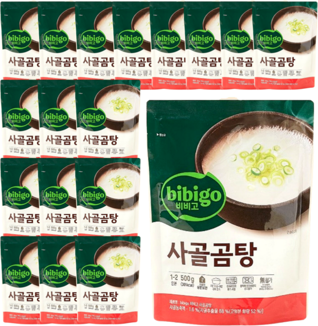 CJ 비비고 사골곰탕, 500g, 18개