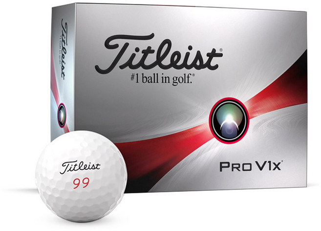 타이틀리스트 Pro V1x 스페셜 넘버(5~99) 4피스 골프볼, 화이트, 12개입, 1세트