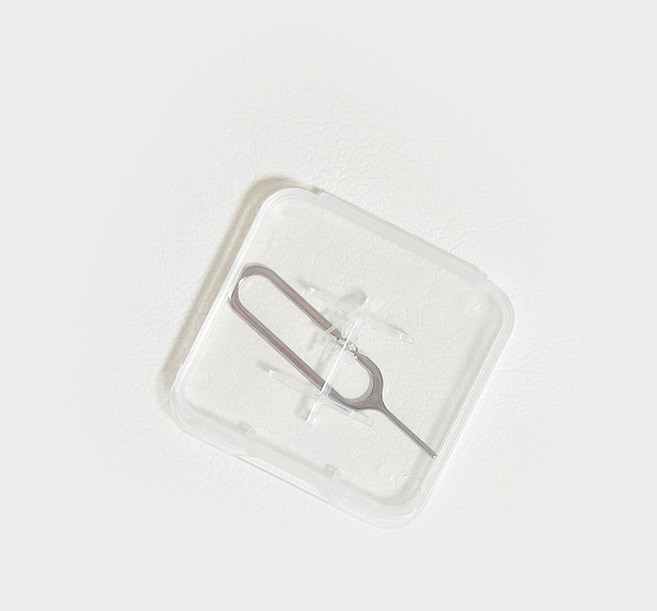 키코마켓 해외여행 휴대폰 유심칩 제거 핀 보관함 세트, 1세트, 실버