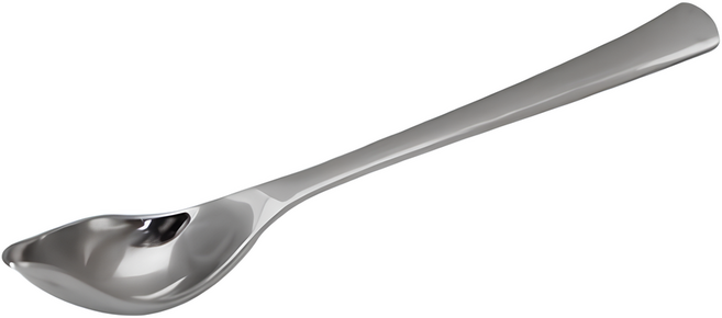 데코레이션 드로잉 푸어링 겸용 스푼 / 커피 디저트 토핑용, 1개, 은색