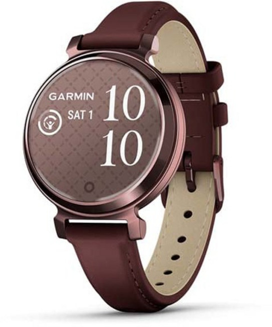 가민 릴리 2 클래식 웰니스 스마트워치 레더, 다크 브론즈 + 멀버리, 35.4mm, GPS