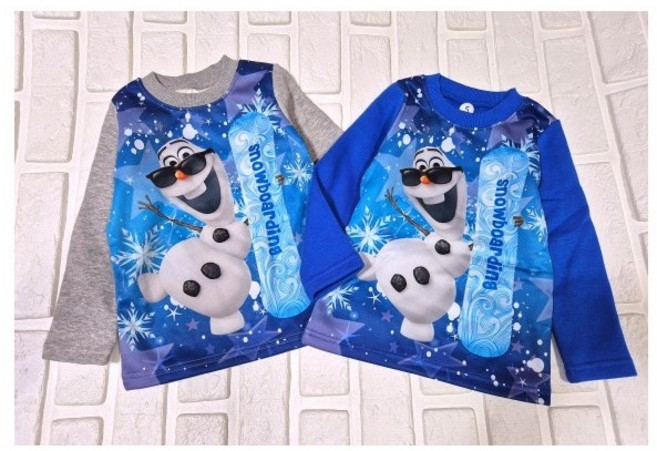 겨울)올라프기모맨투맨티셔츠(블루/그레)