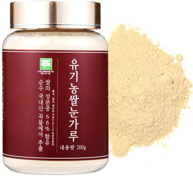 국내산 유기농 쌀눈가루/분말, 200g, 1개