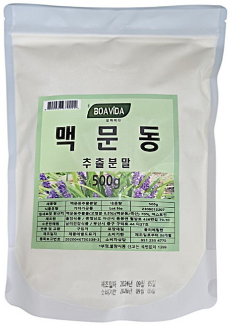 국내산 맥문동 추출분말 500g, 1개, 1g