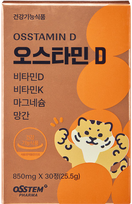 오스템파마 오스타민D 비타민D3 마그네슘 망간 850mg x 30정/60정, 30정, 1개