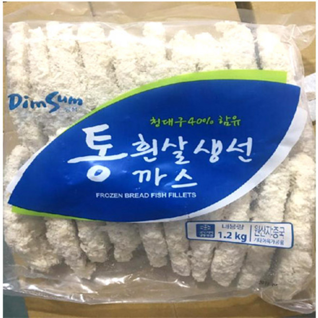 (무)(냉동)딤섬통흰살생선까스 1.2kg, 3개