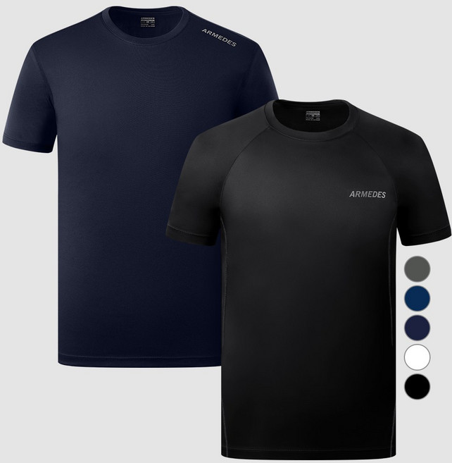 아르메데스 남성용 반팔티셔츠 2매