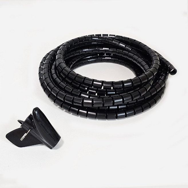 매직케이블 전선정리 선보호 커버 16mm 22mm 28mm 32mm X 5미터, 블랙, 1개